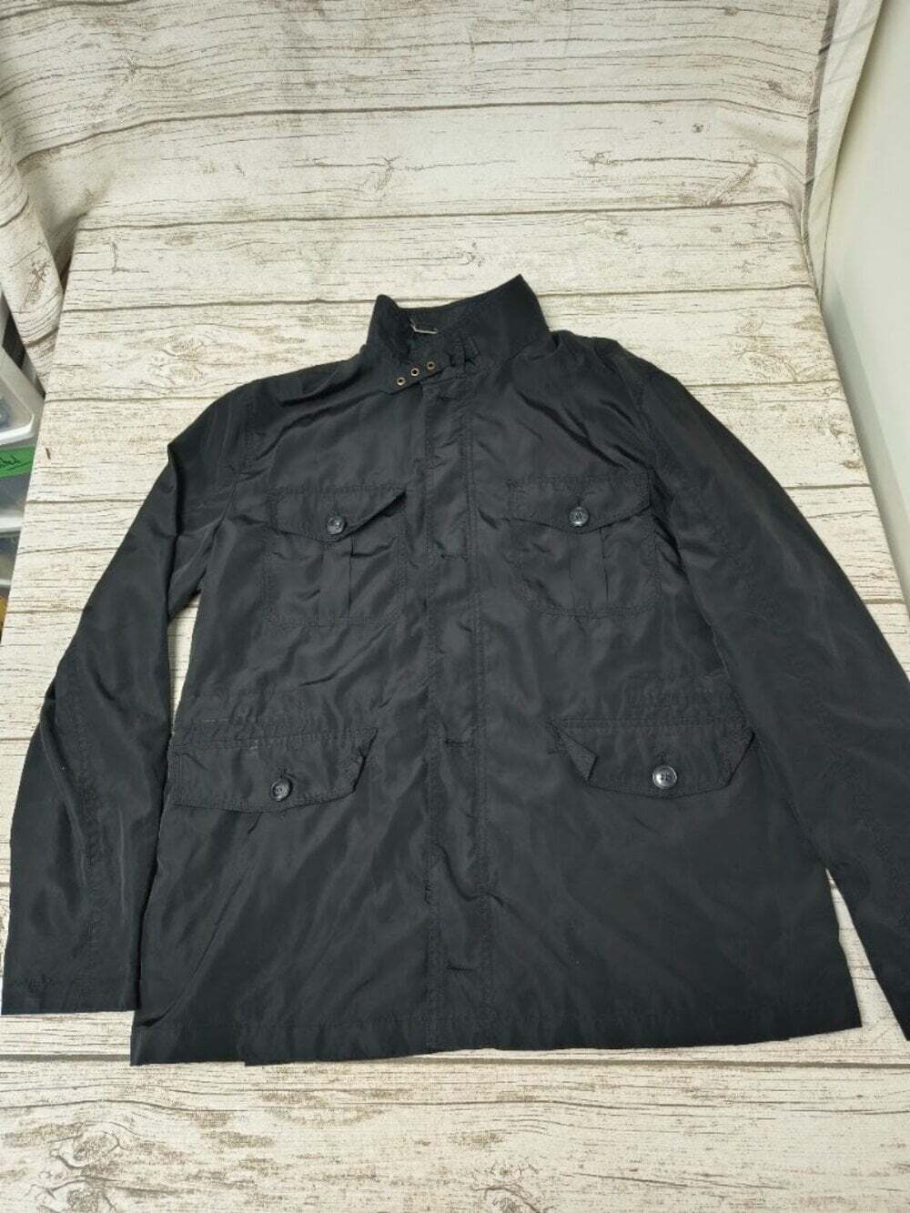 Guy Laroche Paris Black Nylon Jacket Size Large